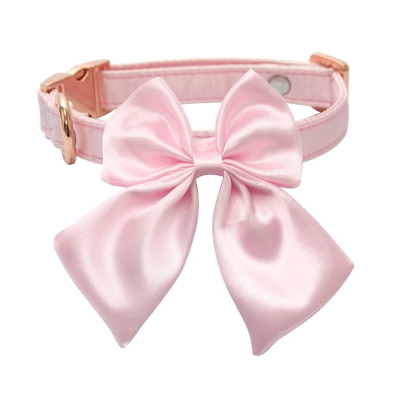 Adjustable Pet Collar for Dogs and Cats Large Bowknot Elegant Collar with Multiple Size Small to Large Dog