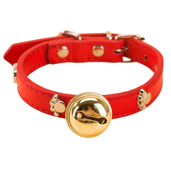 Adjustable Pet Collar with Bell -Bone Design for Small Dogs/Cats, Lightweight Safe Alloy Necklace