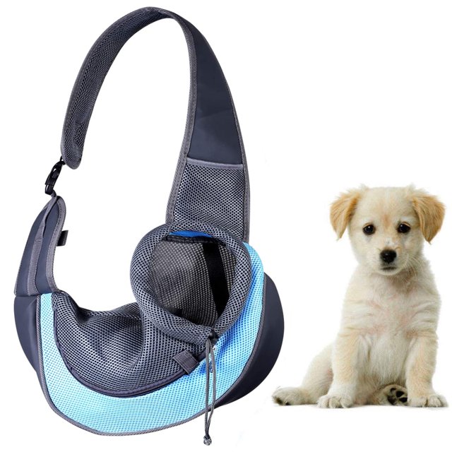 Adjustable Pet Dog Sling Carrier Breathable Mesh Travel Safe Sling Bag