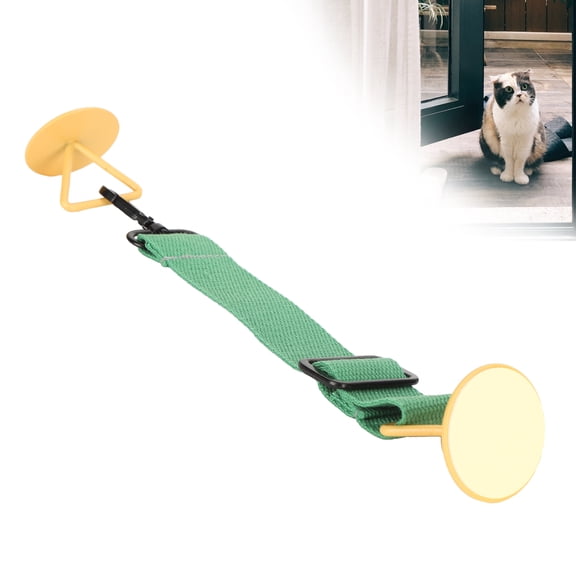 Adjustable Pet Door Strap Lock with Adhesive Hooks, Cloth & Metal Entry Stopper for Cats & Dogs, Fits 7.9-11.8 Inch Openings