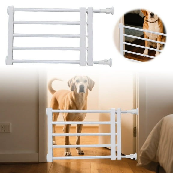 Adjustable Pet Door and Enclosure Indoor Barrier 15 to 23 Inches Wide for Dogs Cats Puppies Freestanding Sports