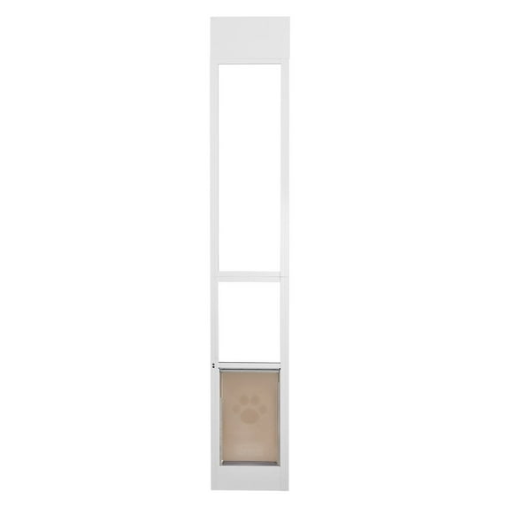 Adjustable Pet Door for Sliding Glass Doors, Fits Opening Heights 75-7/8" - 80-11/16", Easy Install with Security Lock