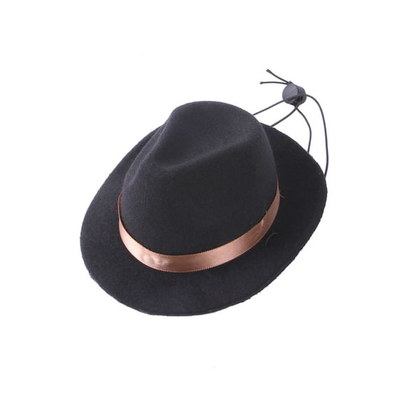 Adjustable Pet Fedora Hat, Decorative Band, Lightweight Breathable for Dogs and Cats Daily Wear