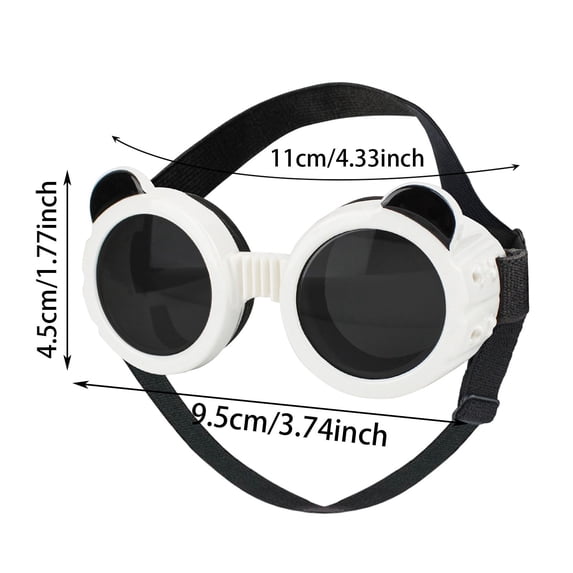 Adjustable Pet Goggles for Cats and Dogs, 9.5cm Bear Ear Style UV Protection Sunglasses,Colour as Pictured
