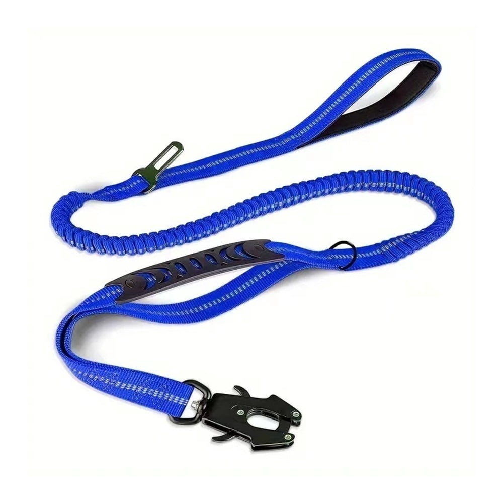 Adjustable Pet Leash Tactical Heavy Duty Dog Leash Straps Reflective Shock Absorbing Car Seatbelt Dog Collar Dog Accessories