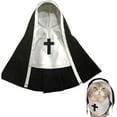 thumbnail image 1 of Adjustable Pet Nun - Breathable Dog Cat Religious Habit Outfit Halloween Dress Up Funny Animal Role Play Vestment Set(A), 1 of 8