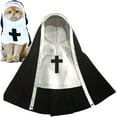 thumbnail image 1 of Adjustable Pet Nun - Breathable Dog Cat Religious Habit Outfit Halloween Dress Up Funny Animal Role Play Vestment Set(C), 1 of 8
