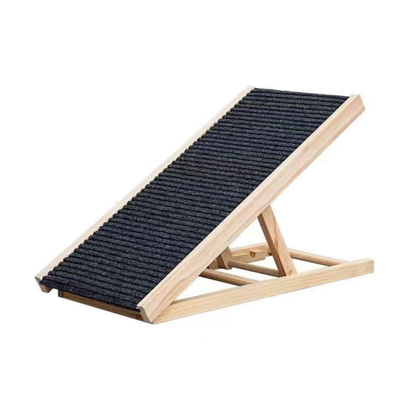 Adjustable Pet Ramp for Dogs and Cats - Folding Portable Dog Ramp for Couch or Bed with Non Slip Carpet Surface