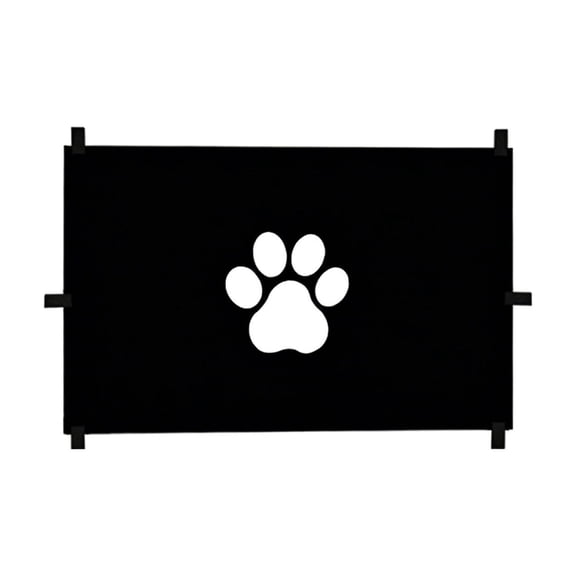 Adjustable Pet Safety Gate, No Drill Thick Anti Climb Printed Isolation Barrier Stair Door Fence for Cats, Small Medium Dogs Black
