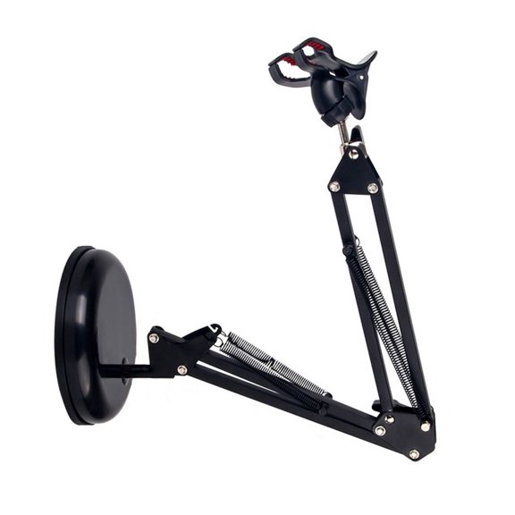 Adjustable Phone Arm Stand Microphone Mobile Hands-Free Double-Braced Arms Cell Video Holder