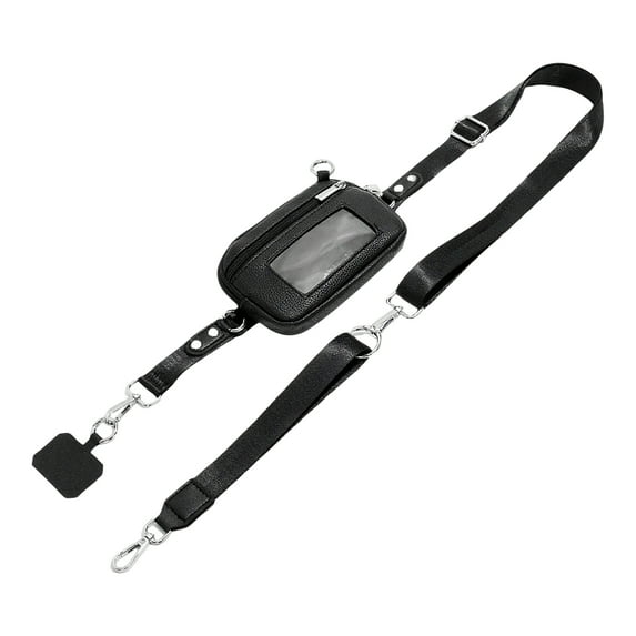 Adjustable Phone Lanyard Crossbody Bag with Detachable Wallet and Rfid Protection, Secure Storage for Phones Cards Keys and Small Essentials, 44-63 Inch Adjustable Length