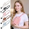 thumbnail image 1 of Adjustable Phone Lanyard Crossbody Strap with Detachable Wallet and ID Window Multi-purpose Cell Phone Storage Bag for Travel and Daily Errands, Black, 1 of 5