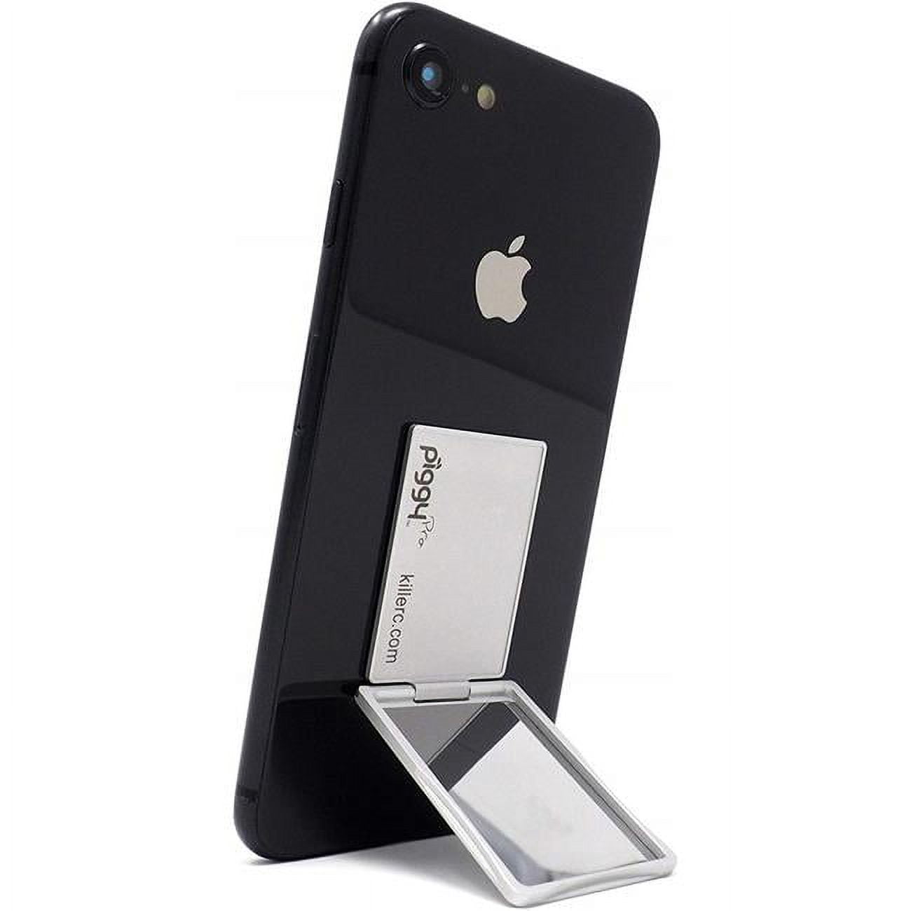Adjustable Phone Stand & Grip with Compact Mirror Car Mount FlipStand