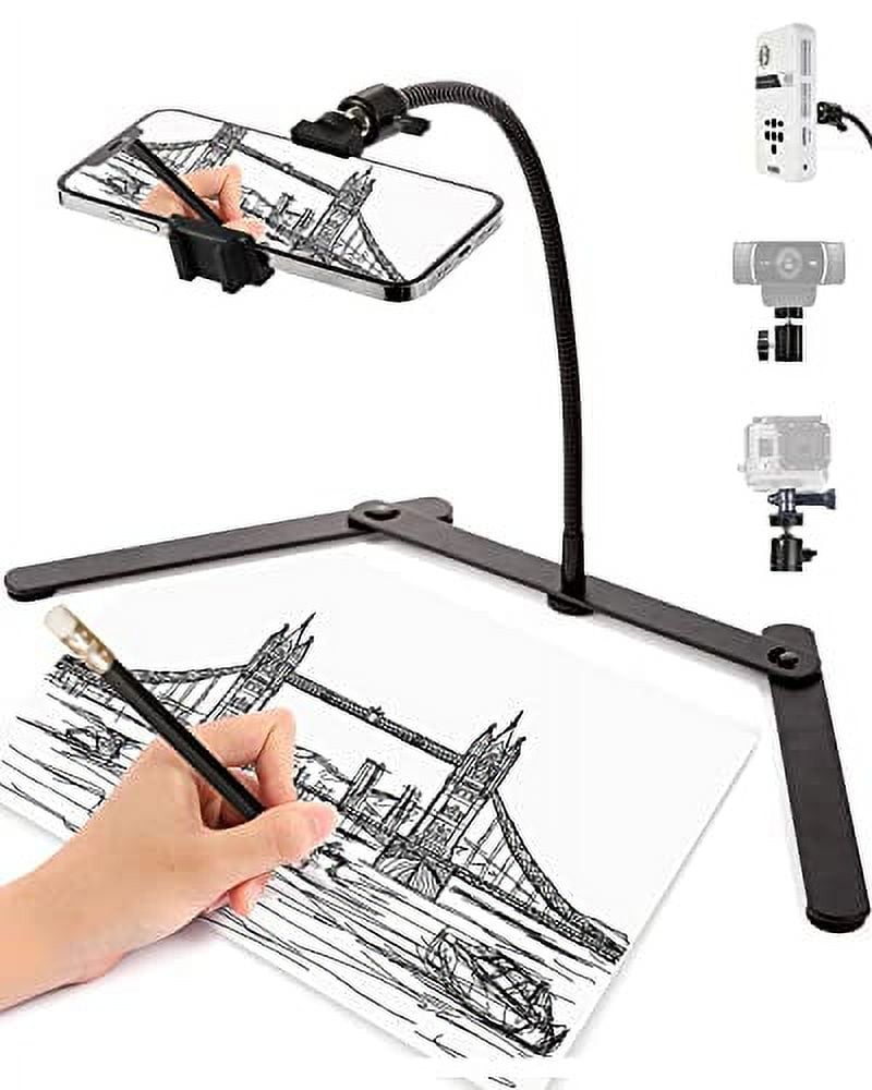 Adjustable Phone Tripod, Overhead Mount, Tabletop Stand for Live