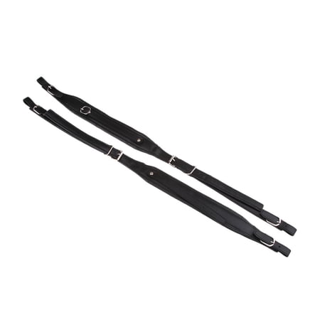 Adjustable Piano Accordion PU Leather Shoulder Straps for 80 96 120 Bass (Black)