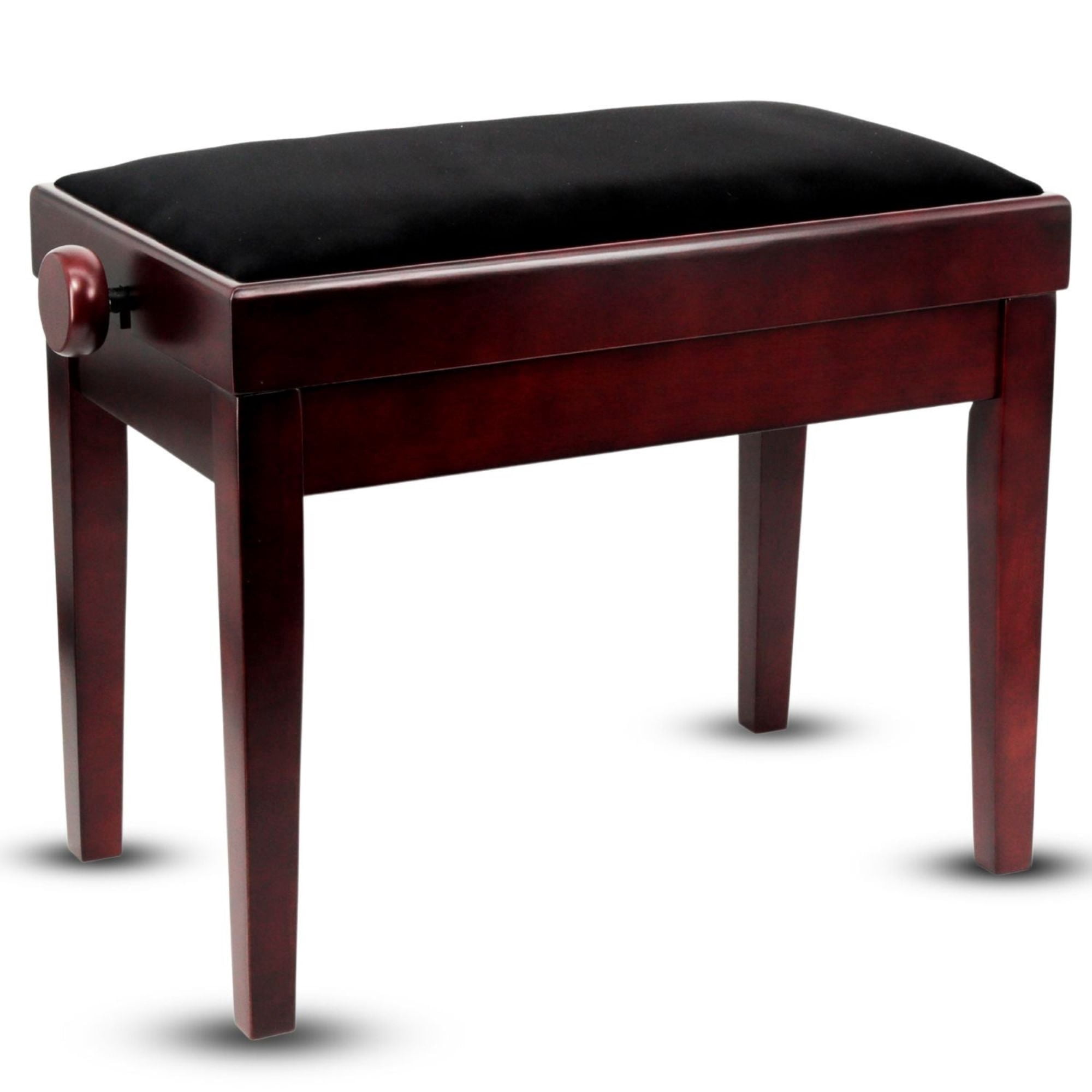 Adjustable Piano Bench - Padded Solid Wood Keyboard Stool (18"-22") - Brown