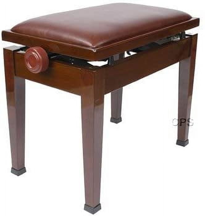 Adjustable Piano Bench Stool with Quick Adjustment in Walnut