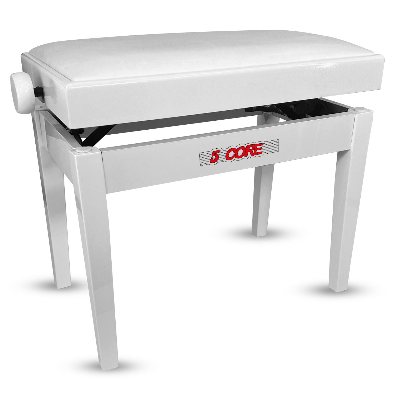 Adjustable Piano Bench Thick 3.25" Solid Wood Keyboard Stool Heavy Duty Musician Chair