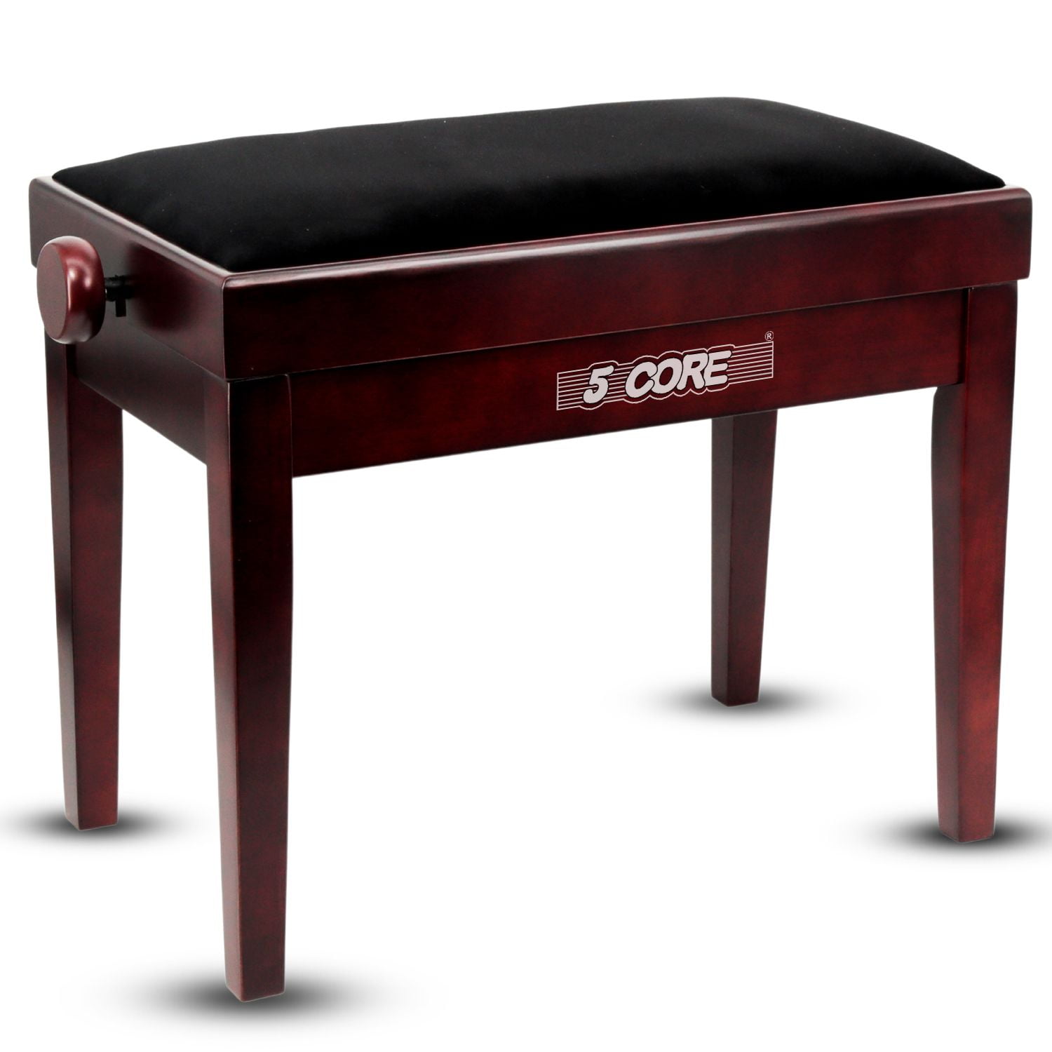 Adjustable Piano Bench Thick 3.25" Solid Wood Keyboard Stool Heavy Duty Musician Chair
