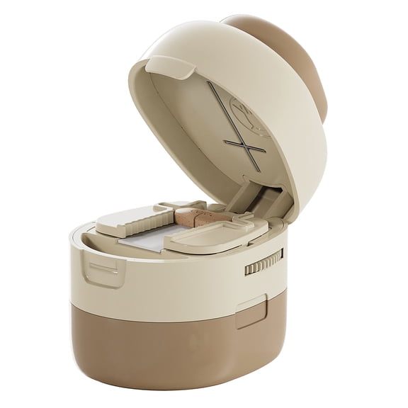 Adjustable Pills Splitter With Concealed Safety Blade For Accurate Tablet Division Built In Storage Compartment