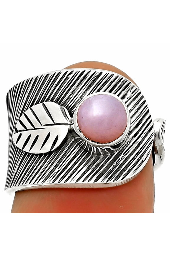 Adjustable - Pink Opal - Australia 925 Sterling Silver Ring s.6 Jewelry R-1319 SDR170105