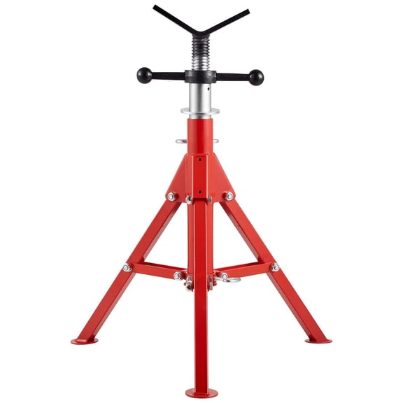 Adjustable Pipe Jack Stand 24"-42", 2500 lb Capacity, Folding & Portable, Carbon Steel - for 1/8"-12" Pipes