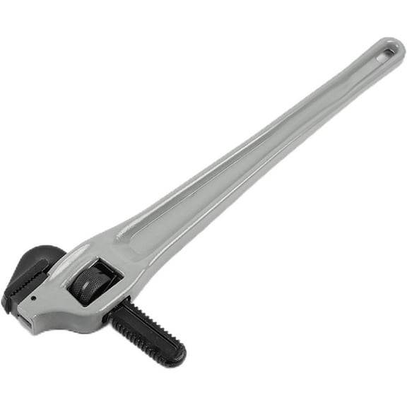 Adjustable Pipe Wrench, Lightweight Aluminum Alloy, Cr Mo Steel, Professional Plumbing Tool with Floating Hook Jaw, Ergonomic Handle, Suitable for Pipe Fitters
