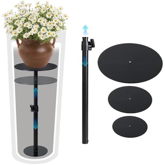 Adjustable Plant Risers for Inside Pots,17-32" Adjustable Pure Iron Planter Inserts, Planter Risers Insert Filler for Large Pots,Indoor & Outdoor Insert with 8-10 Top & 6-10 Base$$Garden & Patio