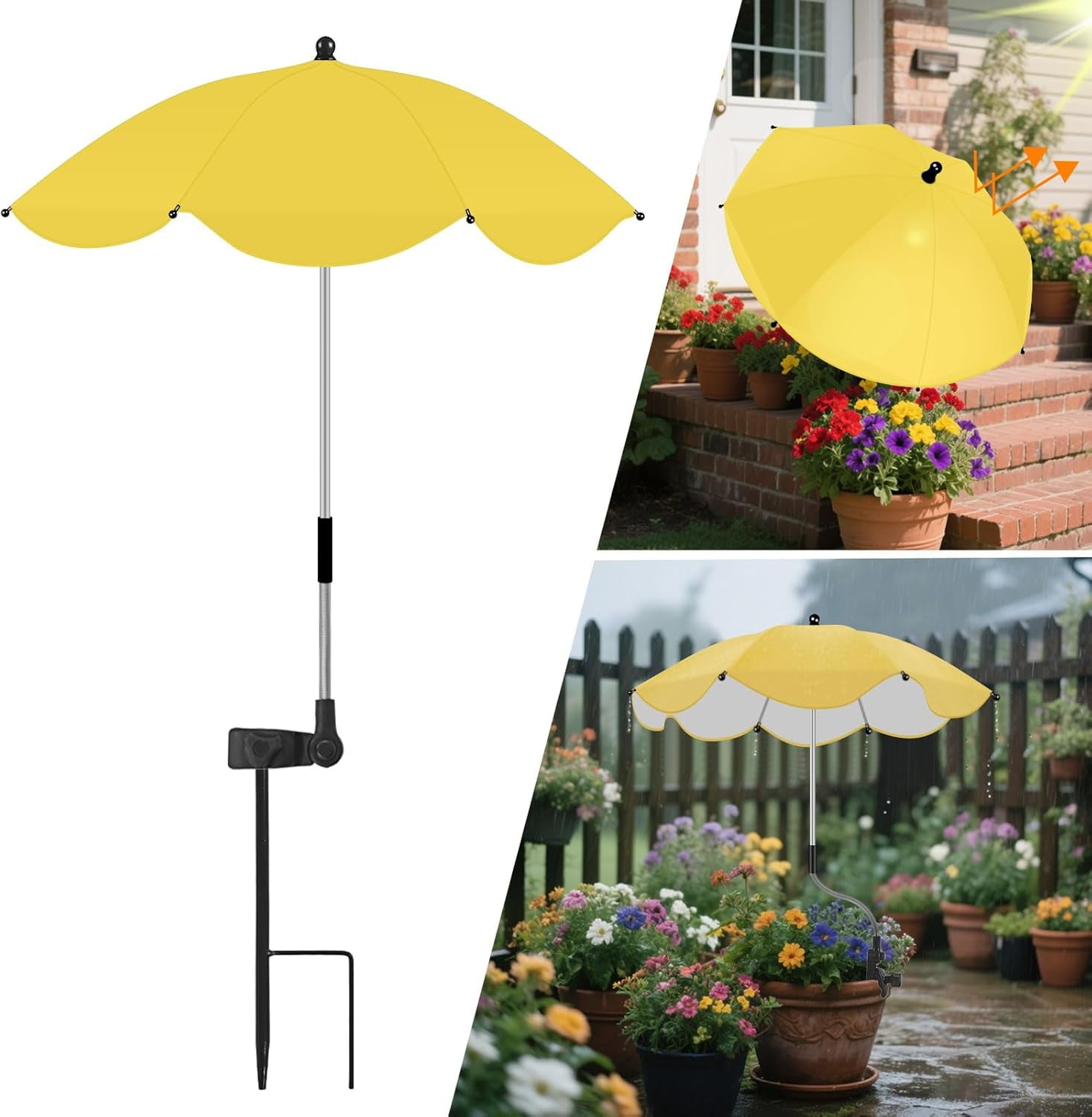 Adjustable Plant Shades Umbrella for Outdoor Plants, 25.6 inch Large ...