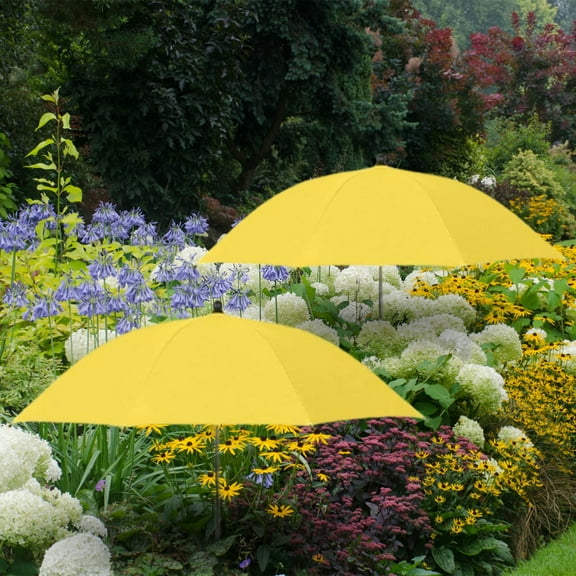 Adjustable Plant Umbrella Cover - Sun Shade Protector for Outdoor Plants, Multipurpose Reusable Sunshades Umbrella for Yard Planters Pot Potted Plants, Yellow