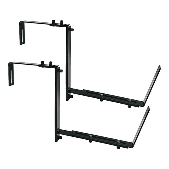 Adjustable Planter Box Rack for Railings & Windows | No-Drill Flower Pot Holder | Sturdy Iron Construction | 5.9"-9.6" Width Range | Indoor/Outdoor Use | Includes Mounting Hardware