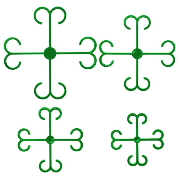 Adjustable Plants Support Stakes 4 Sizes - Foldable Double Hook Garden Trellis For Climbing Vegetables Flowers