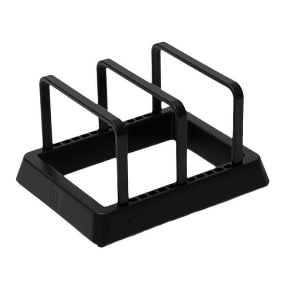 Adjustable Plastic Cutting Board Holder Stand, Countertop Space Saving Organizer Rack for Kitchen Bakeware, Baking Sheets, Cookie Sheets, White