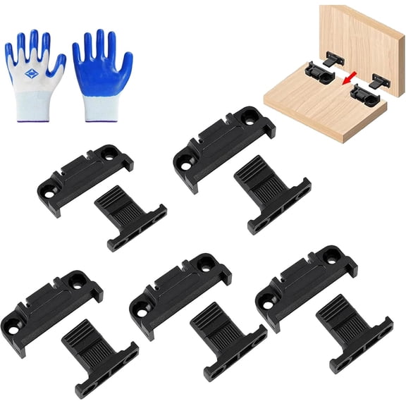 Adjustable Plastic Fixed Matched Hardware,2-in-1 Snap in Quick Release Wall Panel Fastener Fixing Clip,Hidden Joint Bracket for Cabinet Wardrobe
