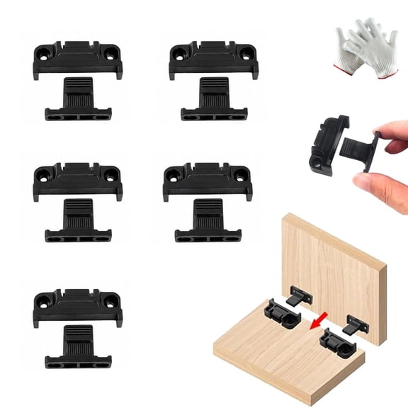Adjustable Plastic Fixed Matched Hardware, Quick Release Roman Column Connector Siding, 2-in-1 Snap in Wall Panel Fastener Fixing Clip, Hidden Joint Bracket for Cabinet Wardrobe