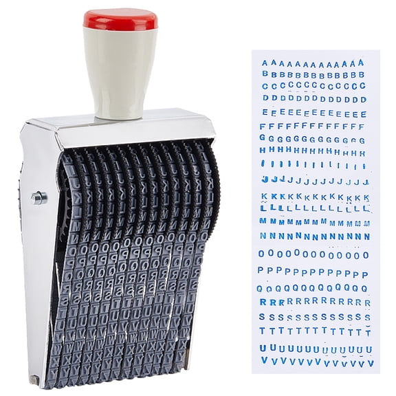 Adjustable Plastic Letter Stamp Black 170x85x58mm