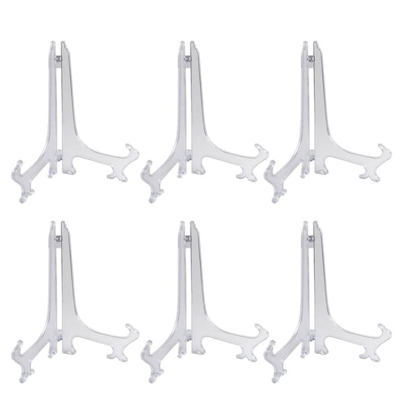 Adjustable Plastic Plate Holder Stand for Artwork Display Easel (Pack of 6)