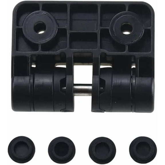 Adjustable Plastic Resin Gate Hinges With 90/180 Degree Stop Limit, Weatherproof Door Hardware For Garden Fence And Shed, Easy Install Security Bracket - Black Or White(Black)