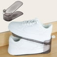thumbnail image 1 of Adjustable Plastic Shoe Rack | 3-Tier Shoe Storage Organizer | Space-Saving Shoe Shelf for Dormitory & Home | Clear, 1 of 7