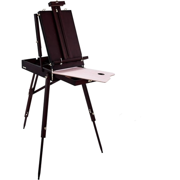Adjustable Plein Air Easels, Beechwood Sketchbox Tripod for Field & Studio Painting Easel for Adults, Drawing, Display - Portable with Drawer & Palette