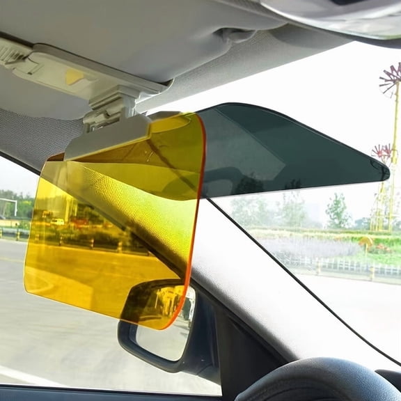 Adjustable Polarized Car Sun Visor, Universal Car Sun Visor Extender, Day and Night Anti-Glare Shield for Safe Driving