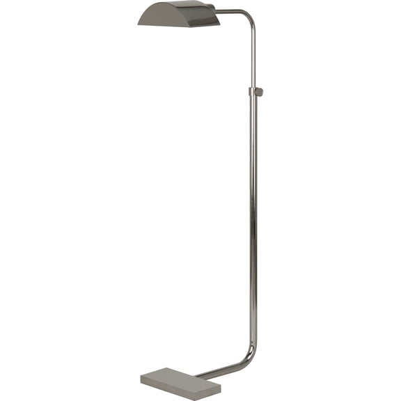 Adjustable Polished Nickel Floor Lamp with Metal Shade Contemporary & Transitional Lighting Fixture for Home Decor