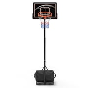 Adjustable Portable Basketball Hoop Height 3-10FT Heavy Duty Steel Frame Fillable Base America Black