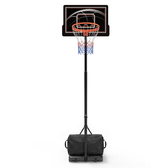Adjustable Portable Basketball Hoop Height 3-10FT Heavy Duty Steel Frame Fillable Base America Black