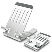 CreaDream Adjustable Aluminum Tablet Stand, Portable Desktop Holder Fits 4.7-11 inch iPad Mini Air Pro & iiphone 17 16 15 14 13 pro max