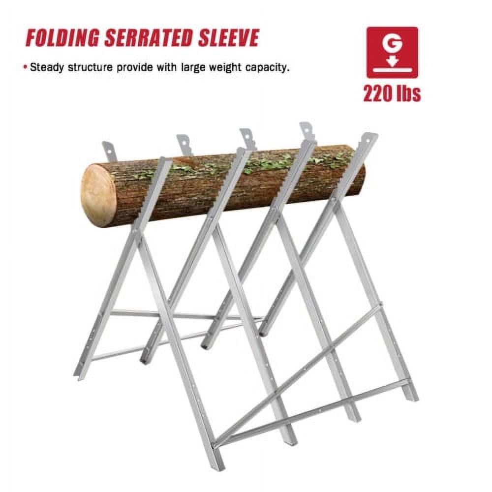 Adjustable Portable Folding Sawhorse Wood Cutting Saw Horses Stand