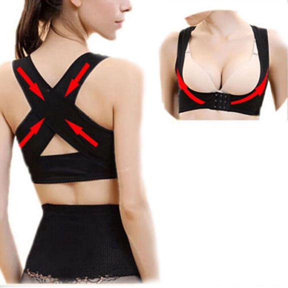 Adjustable Posture Corrector Brace for Back Neck and Shoulder Relief-black-xl