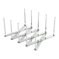 thumbnail image 1 of Adjustable Pot Lid Organizer Rack, Expandable Stainless Steel Kitchen Storage for Pot Lids Plates Pans, Multipurpose Countertop and Cabinet Organizer with Non-Slip Feet, 5.1X3.5In (1Pcs) Silver3, 1 of 9