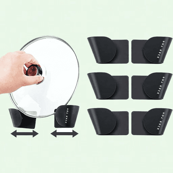Adjustable Pot Lid Organizer for Cabinet Door - Keep Your Kitchen Tidy