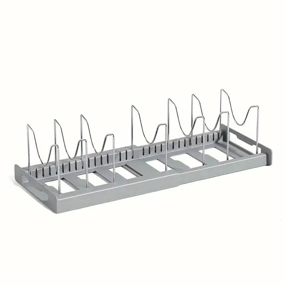 Adjustable Pot Organizer Rack for Kitchen Cabinet - 12" - 22" Expandable Pots and Pans Organizer with Adjustable Dividers Storage and Organization